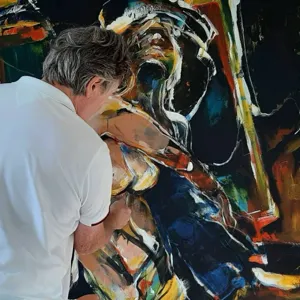  Leo den Breejen aan het werk